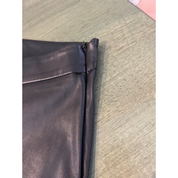 Ann Taylor Petite Black Faux Leather Skinny Pants 6P - Picture 4 of 8